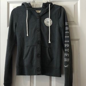 Hollister button up hoodie